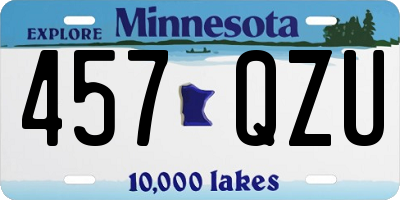 MN license plate 457QZU