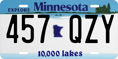 MN license plate 457QZY