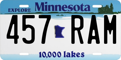 MN license plate 457RAM