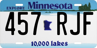 MN license plate 457RJF