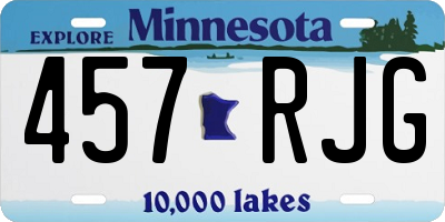 MN license plate 457RJG