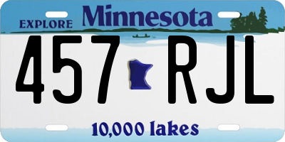 MN license plate 457RJL