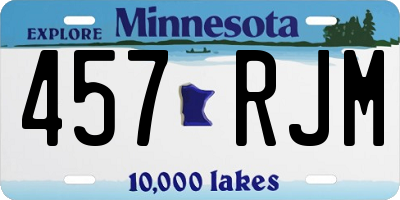 MN license plate 457RJM