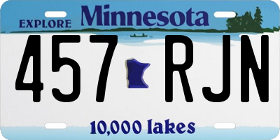 MN license plate 457RJN