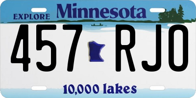 MN license plate 457RJO