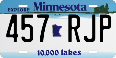 MN license plate 457RJP