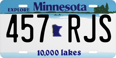 MN license plate 457RJS