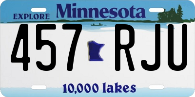 MN license plate 457RJU