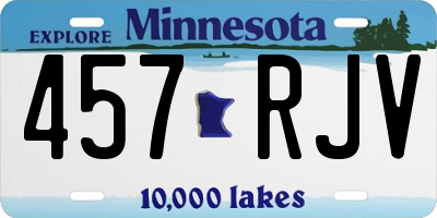 MN license plate 457RJV