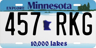 MN license plate 457RKG