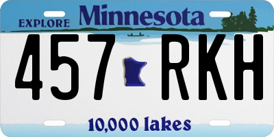 MN license plate 457RKH