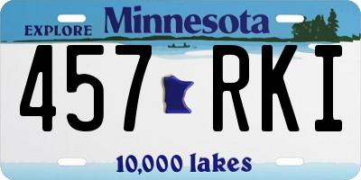 MN license plate 457RKI