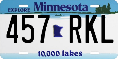 MN license plate 457RKL
