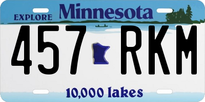 MN license plate 457RKM