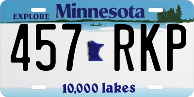 MN license plate 457RKP