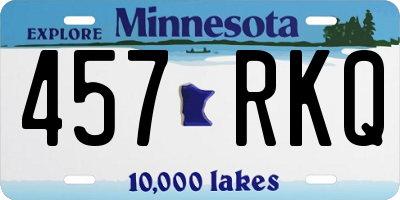 MN license plate 457RKQ