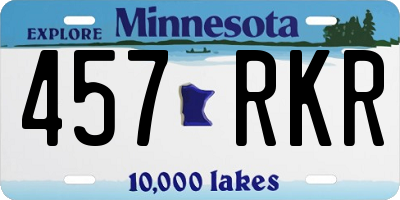 MN license plate 457RKR