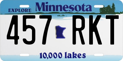 MN license plate 457RKT