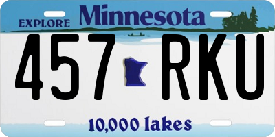 MN license plate 457RKU