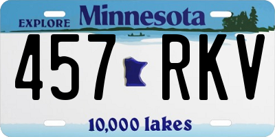 MN license plate 457RKV