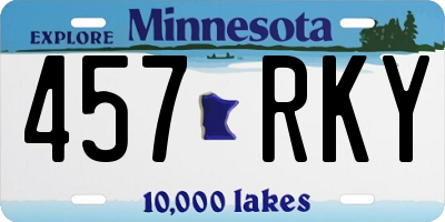 MN license plate 457RKY