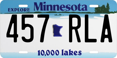 MN license plate 457RLA