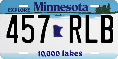 MN license plate 457RLB