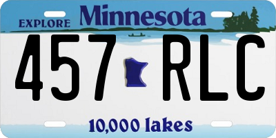 MN license plate 457RLC