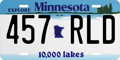 MN license plate 457RLD