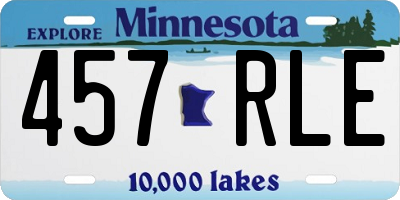 MN license plate 457RLE