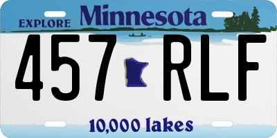 MN license plate 457RLF