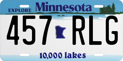MN license plate 457RLG