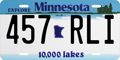 MN license plate 457RLI