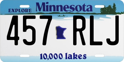 MN license plate 457RLJ