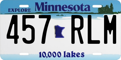 MN license plate 457RLM