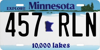 MN license plate 457RLN