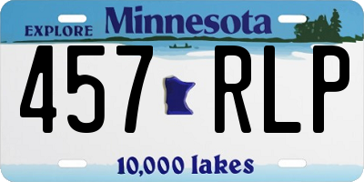 MN license plate 457RLP
