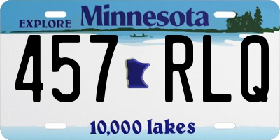 MN license plate 457RLQ