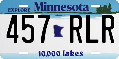MN license plate 457RLR