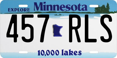 MN license plate 457RLS