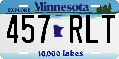 MN license plate 457RLT