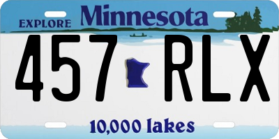 MN license plate 457RLX