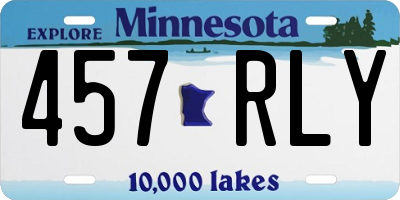 MN license plate 457RLY