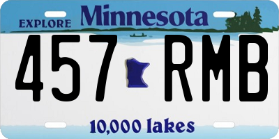 MN license plate 457RMB