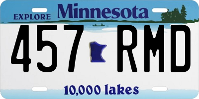 MN license plate 457RMD