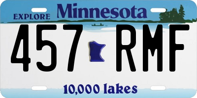 MN license plate 457RMF