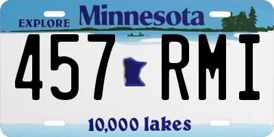 MN license plate 457RMI