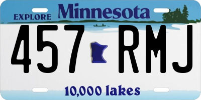 MN license plate 457RMJ