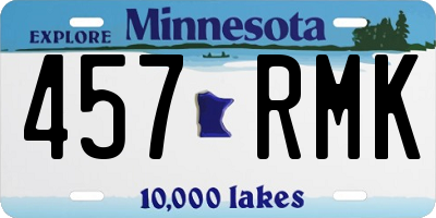 MN license plate 457RMK