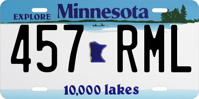 MN license plate 457RML